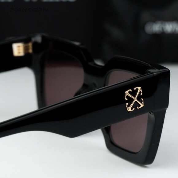 Off-White Men Sunglasses Black Burgundy Square OERI13I JACKSON 1028 BRAND NEW - Picture 5 of 9